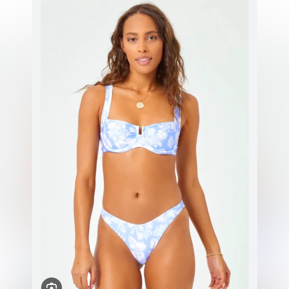 L Space Camellia Bikini Top & Cabana Bottom Small Bali Blooms